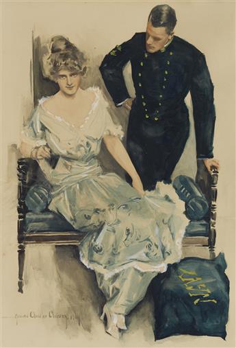 HOWARD CHANDLER CHRISTY. Young Lovers at the U.S. Naval Academy.